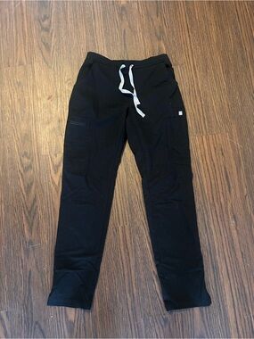 Figs Black Women's Drawstring Cargo Scrub Pants